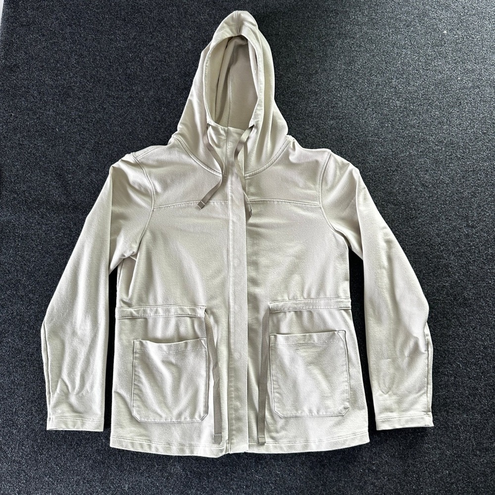 The North Face Womens Beige Utility Full Zip Hooded Jacket Size Medium